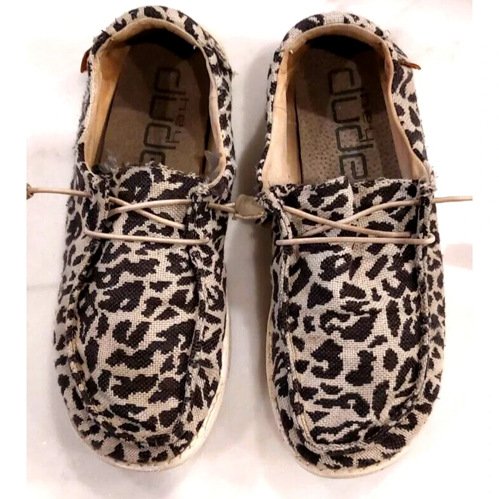 Hey Dude Women's Wendy Woven Cheetah Gray‎ Leopard Size 9 - Picture 2 of 13